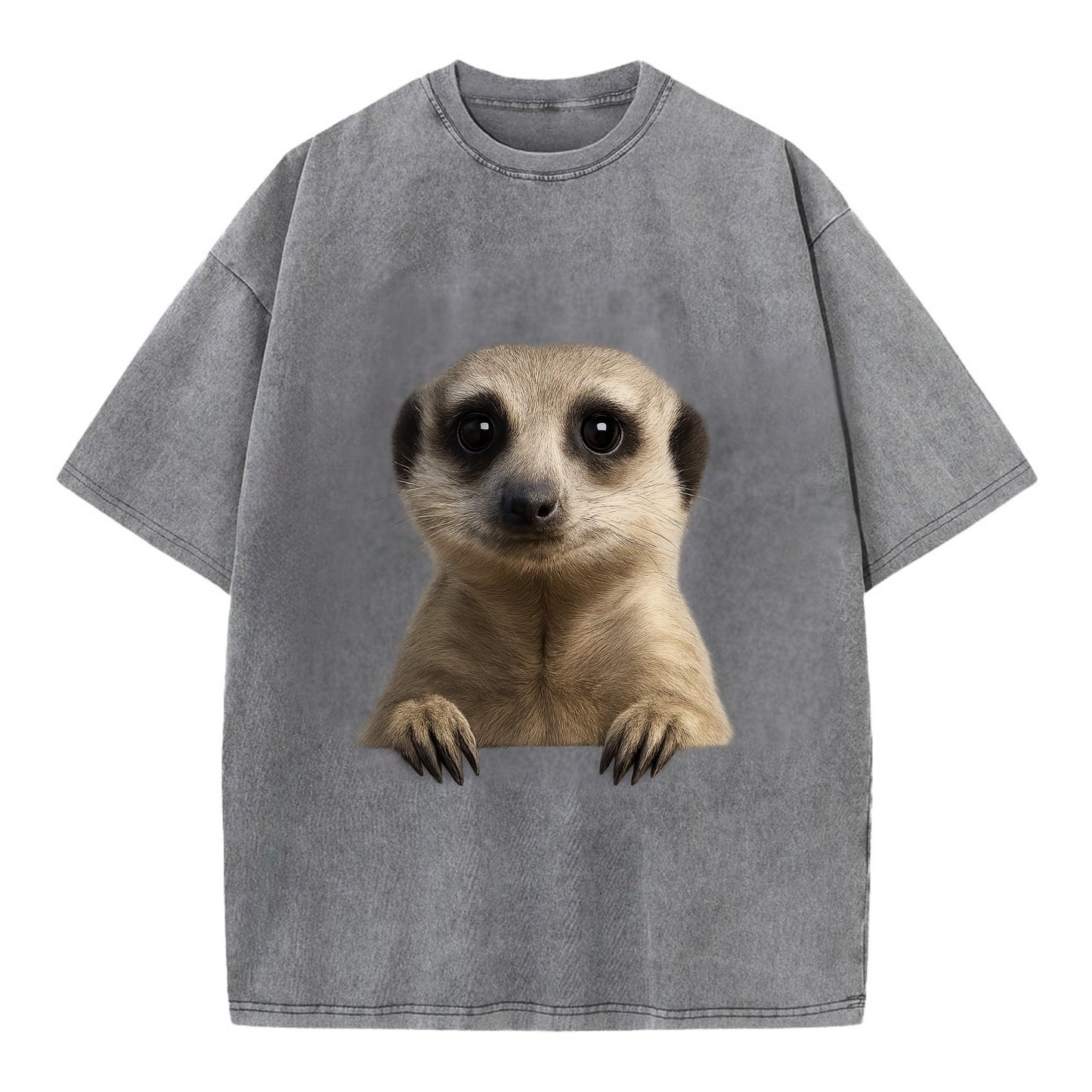 Meerkat  - Vintage T-shirt - Grey