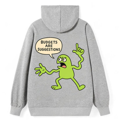 BUDGETS ARE SUGGESTIONS | Rebellious calculator - Classic Pullover Hoodie - Grey