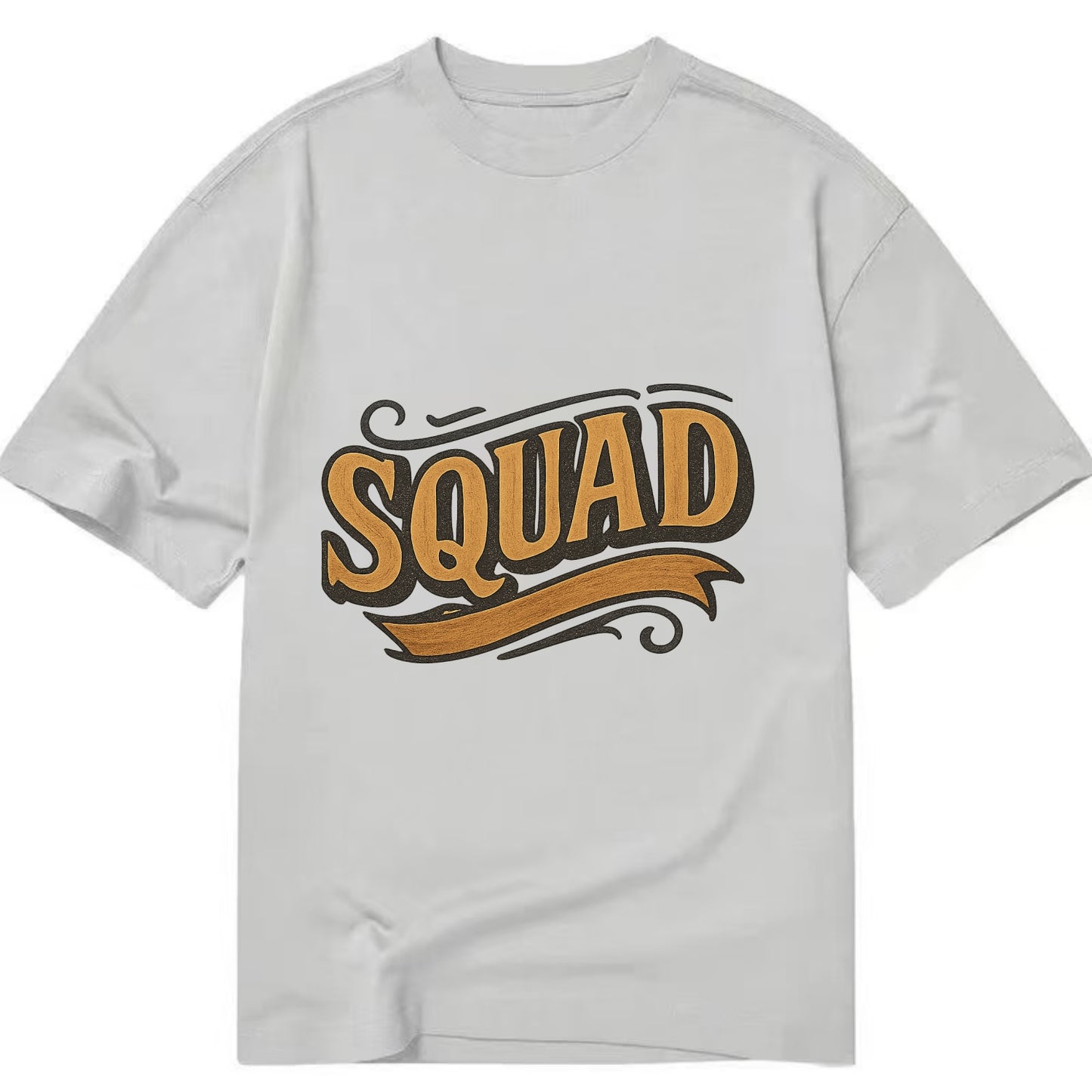 Bold typography design - "SQUAD" - your crew, your people - Classic T-shirt - Grey