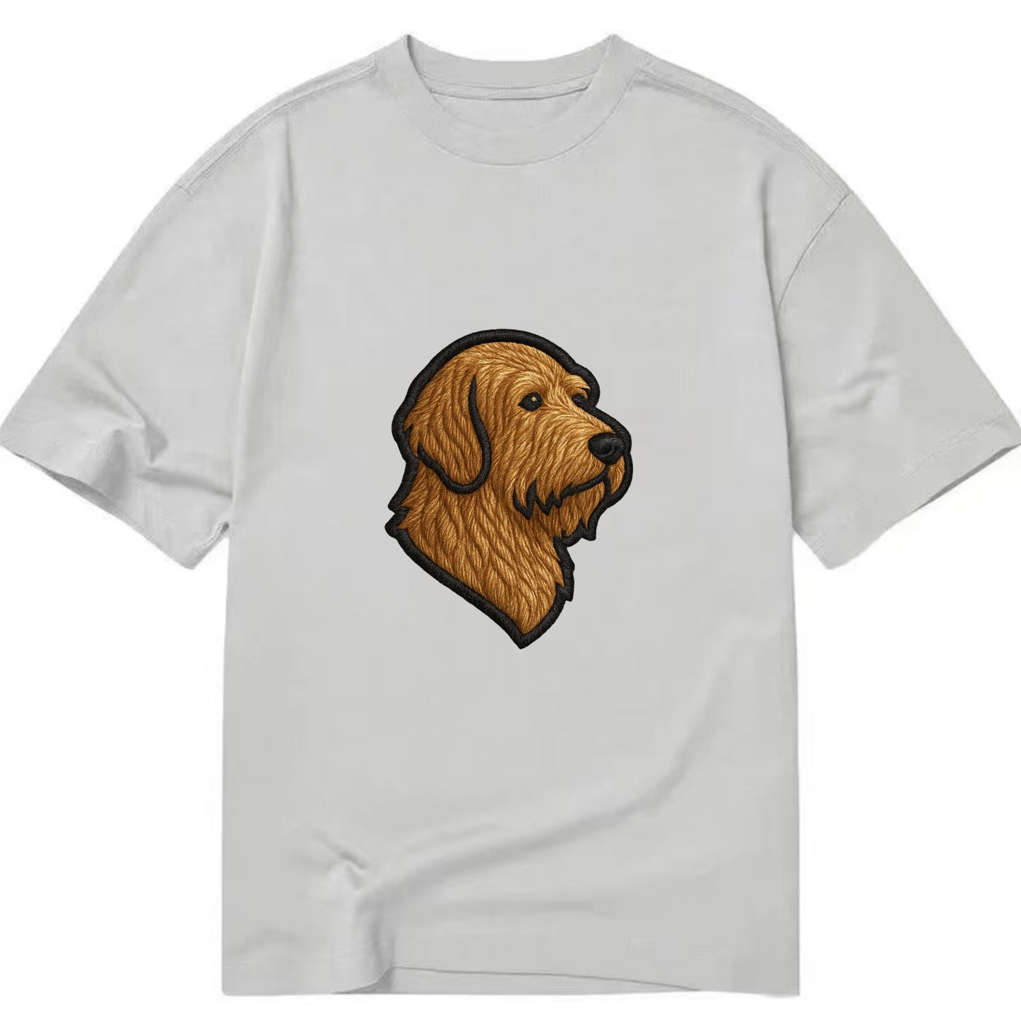 Otterhound - Trendy shaggy hound logo wi - Classic T-shirt - Grey