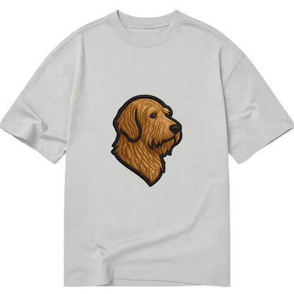 Otterhound - Trendy shaggy hound logo wi - Classic T-shirt - Grey