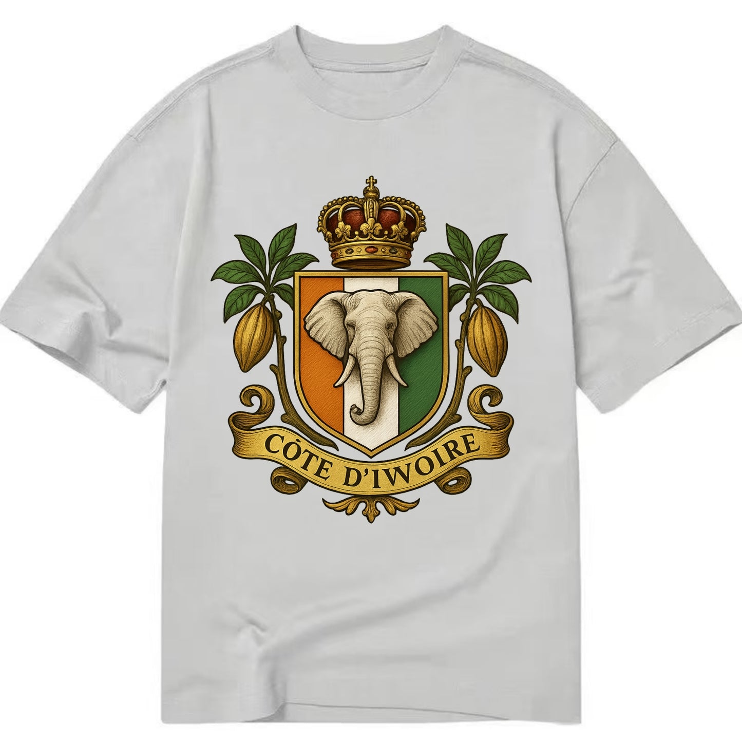 Ivory Coast Royal Logo  - Classic T-shirt - Grey