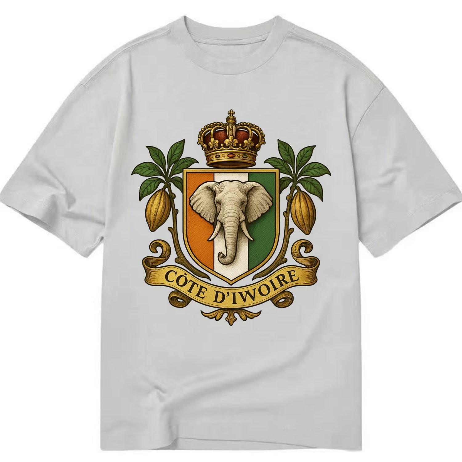 Ivory Coast Royal Logo  - Classic T-shirt - Grey