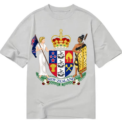 Coat Of Arms Of New Zealand - Classic T-shirt - Grey