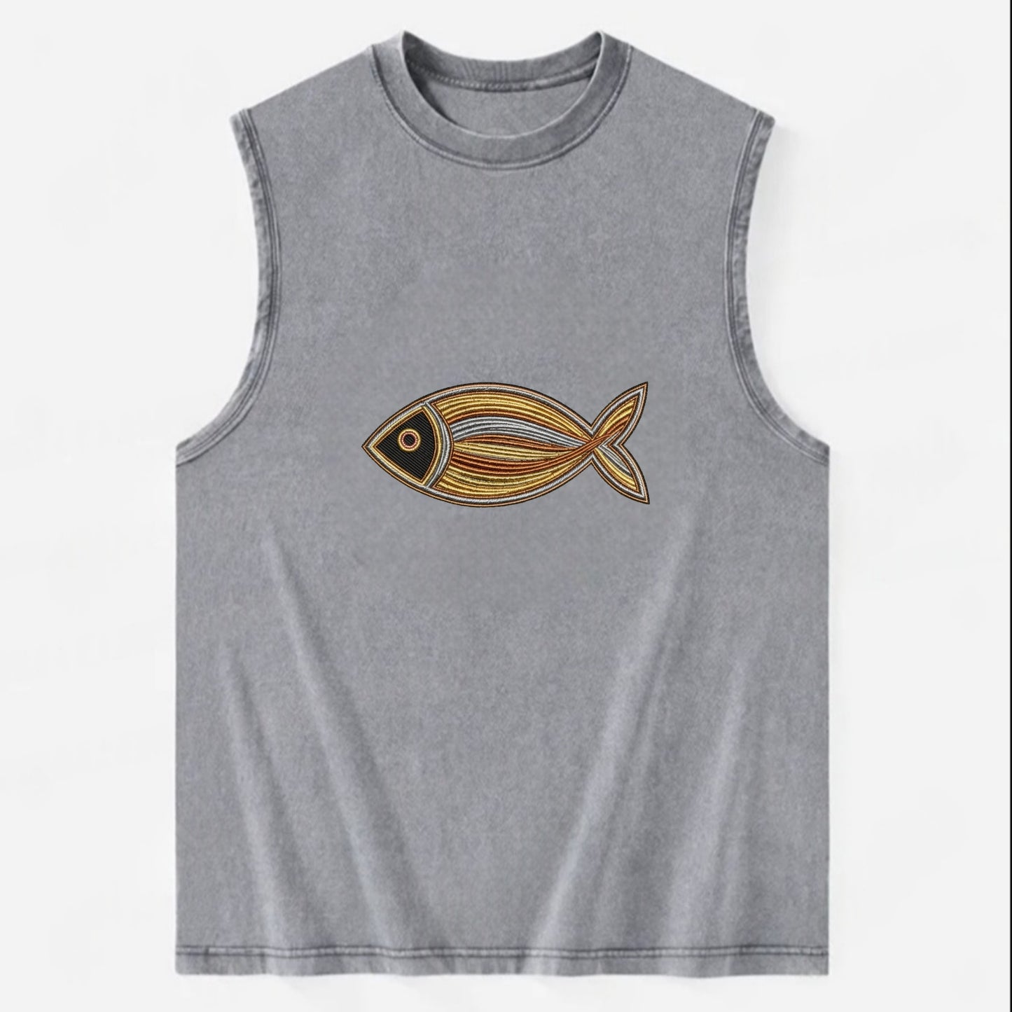 Ichthys - Vintage Washed Tank - Grey
