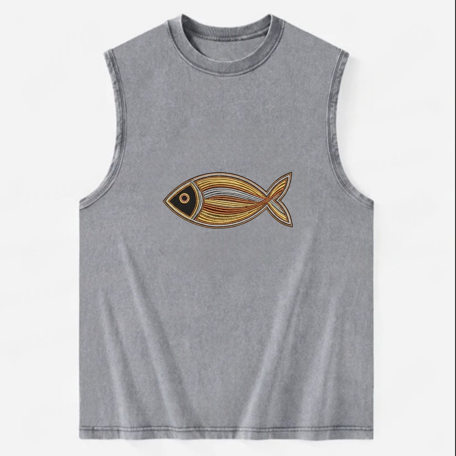 Ichthys - Vintage Washed Tank - Grey