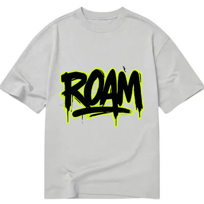 Bold typography design - "ROAM" - wander freely, no destination needed - Classic T-shirt - Grey