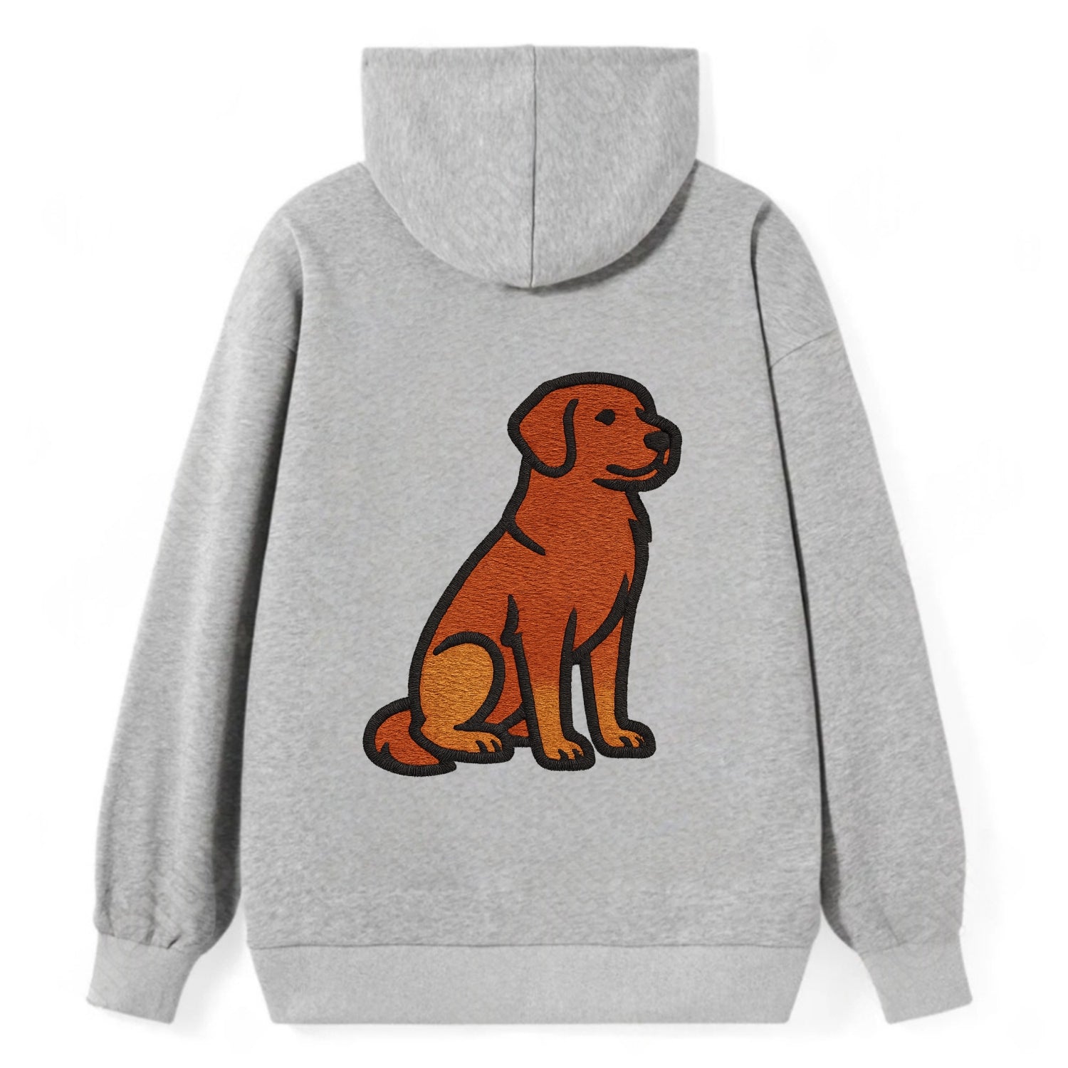 Nova Scotia Duck Tolling Retriever - Red embroidered pose - Classic Pullover Hoodie - Grey