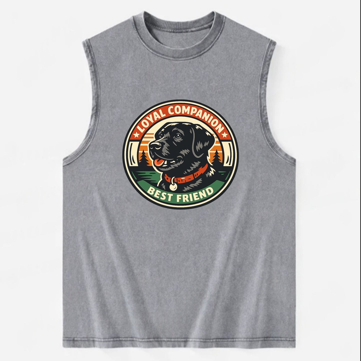 Noble Companion Emblem - Vintage Washed Tank - Grey