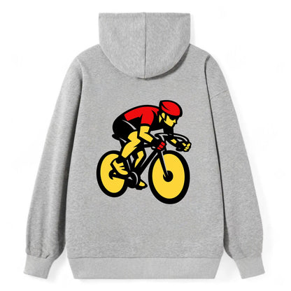 Speed Demon Cyclist - Classic Pullover Hoodie - Grey