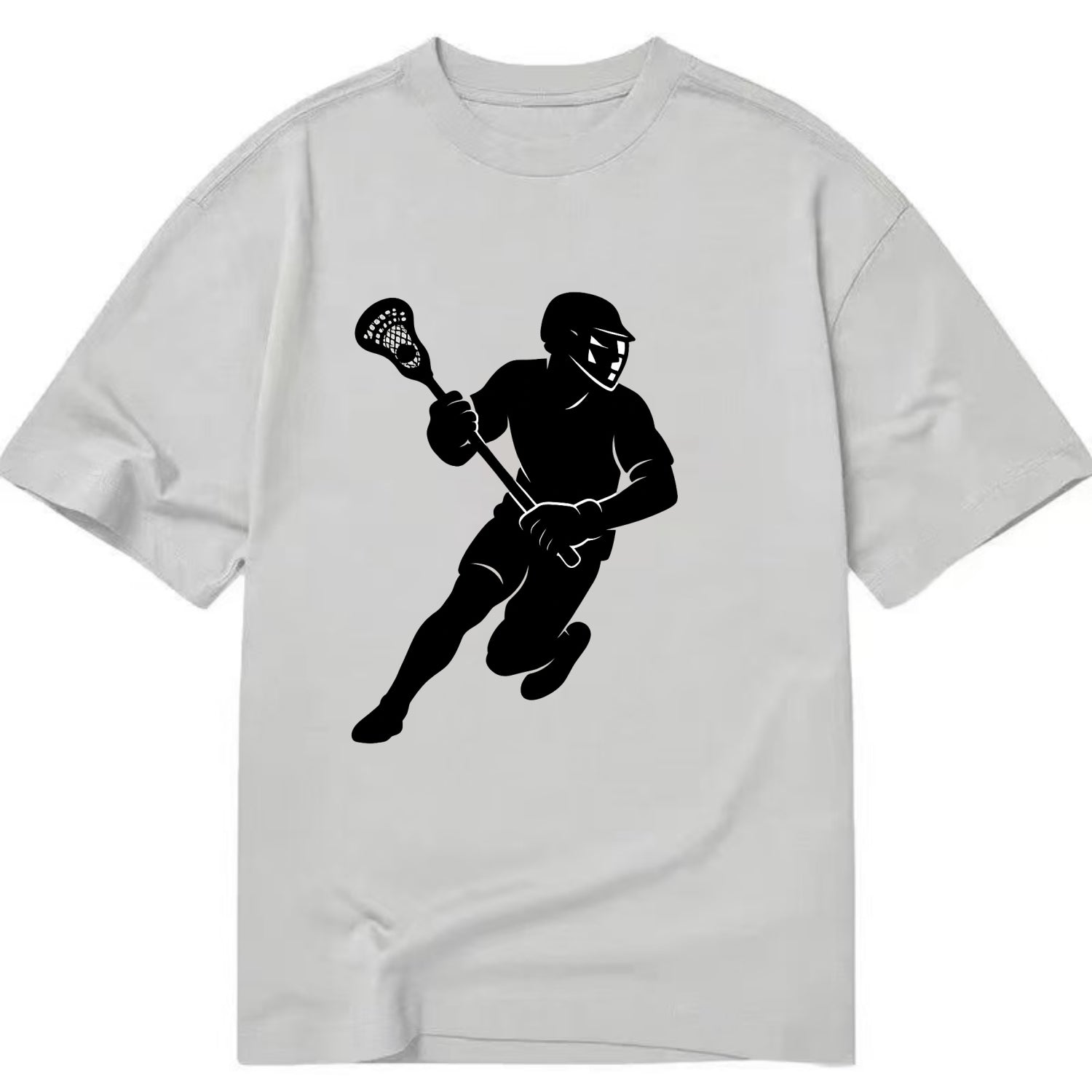 Lacrosse player cradling stick - Classic T-shirt - Grey