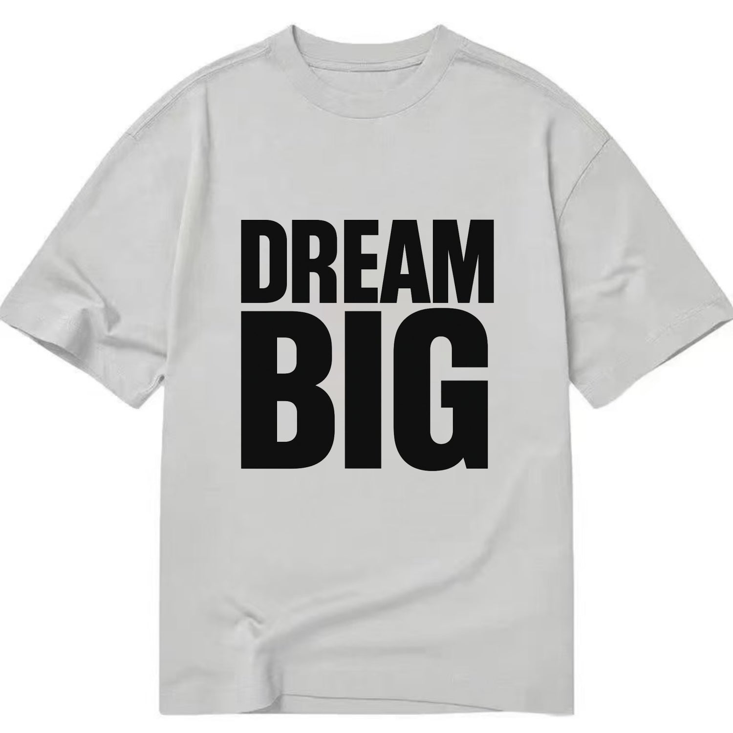Bold typography design - "DREAM BIG" - ambitious goals, no limits - Classic T-shirt - Grey