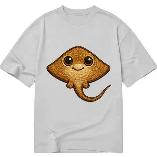 Baby Stingray - flat body, long tail, eyes on top, front-facing, friendly - Classic T-shirt