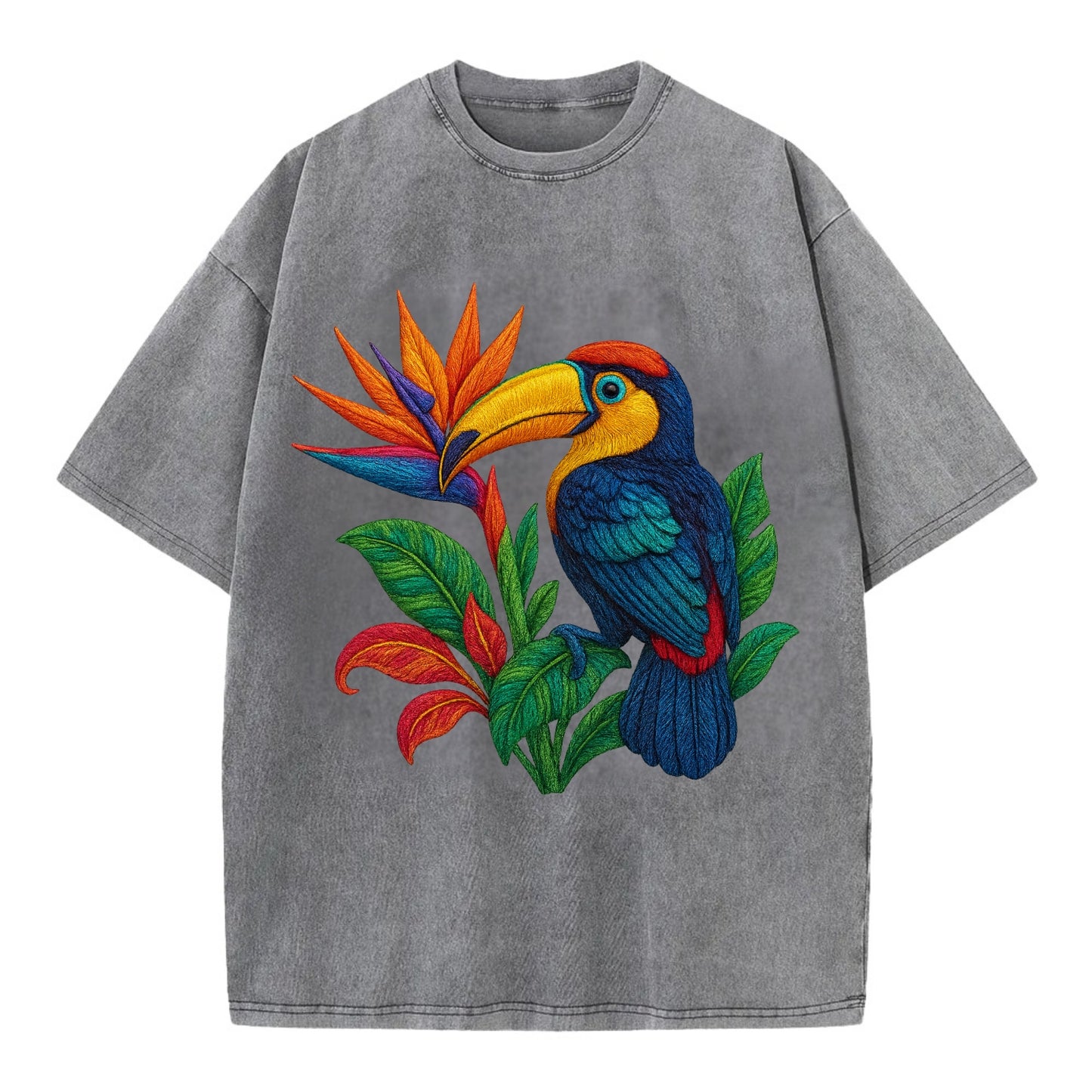 Toucan Paradise - Vintage T-shirt - Grey