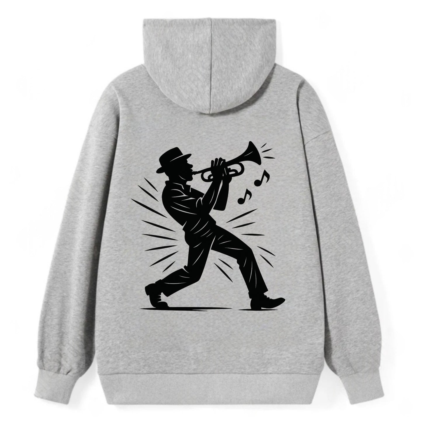 New Orleans jazz musician street corner - Classic Pullover Hoodie - Grey