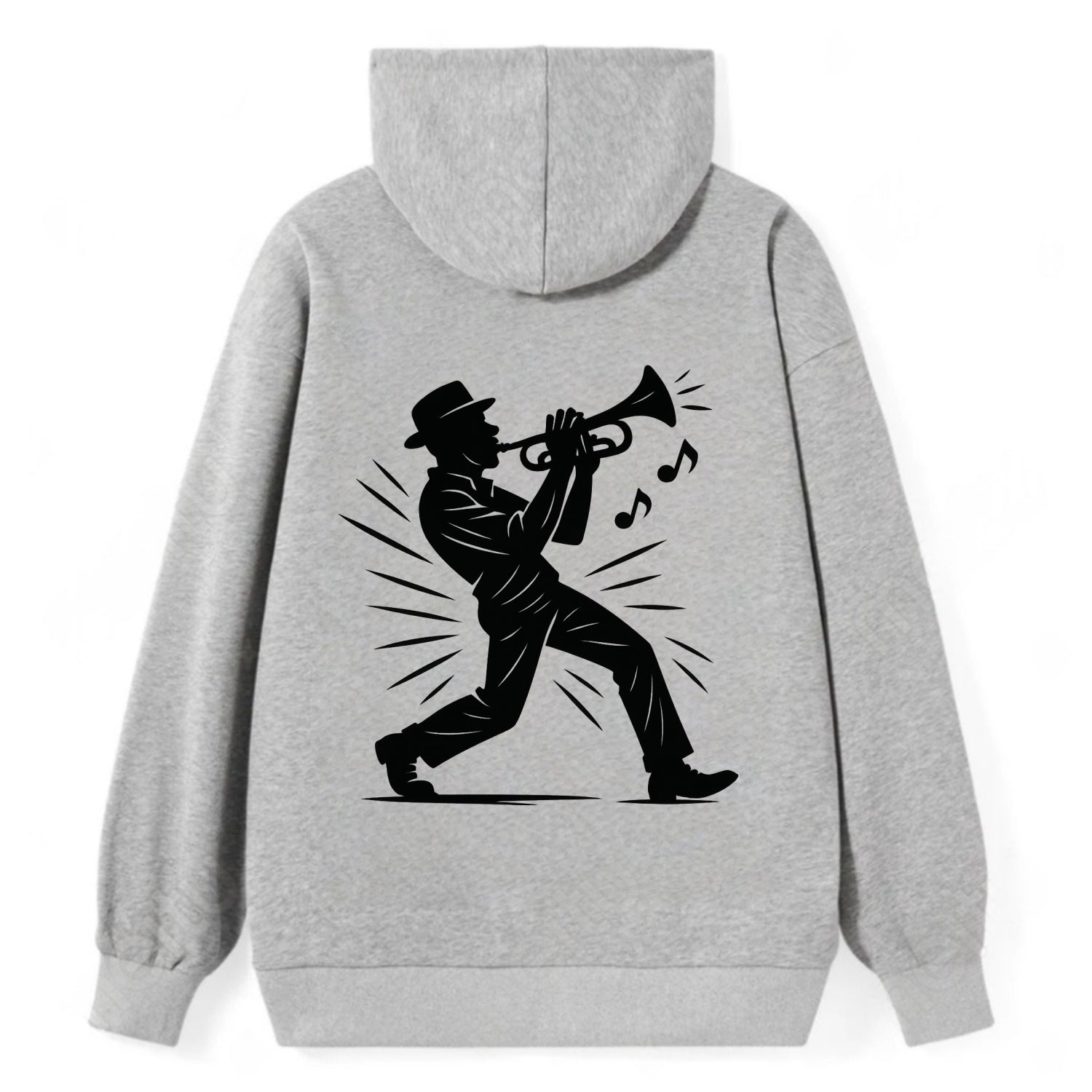 New Orleans jazz musician street corner - Classic Pullover Hoodie - Grey