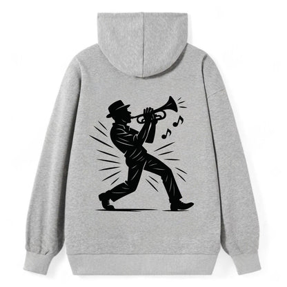 New Orleans jazz musician street corner - Classic Pullover Hoodie - Grey