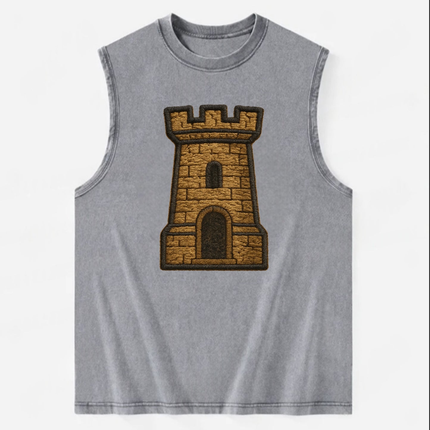 Castle Tower  - Vintage Washed Tank - Grey