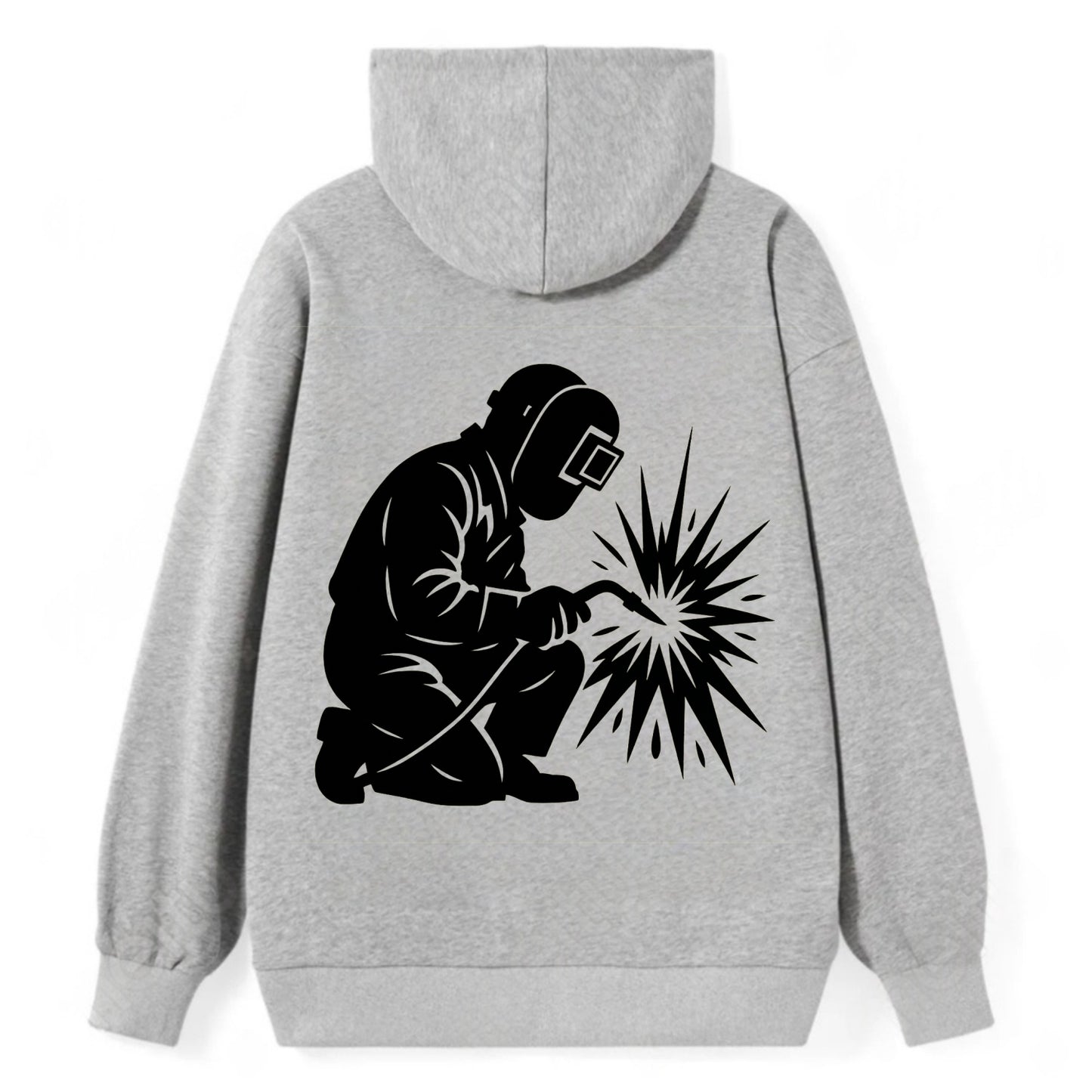 Welder sparks flying dramatically - Classic Pullover Hoodie - Grey