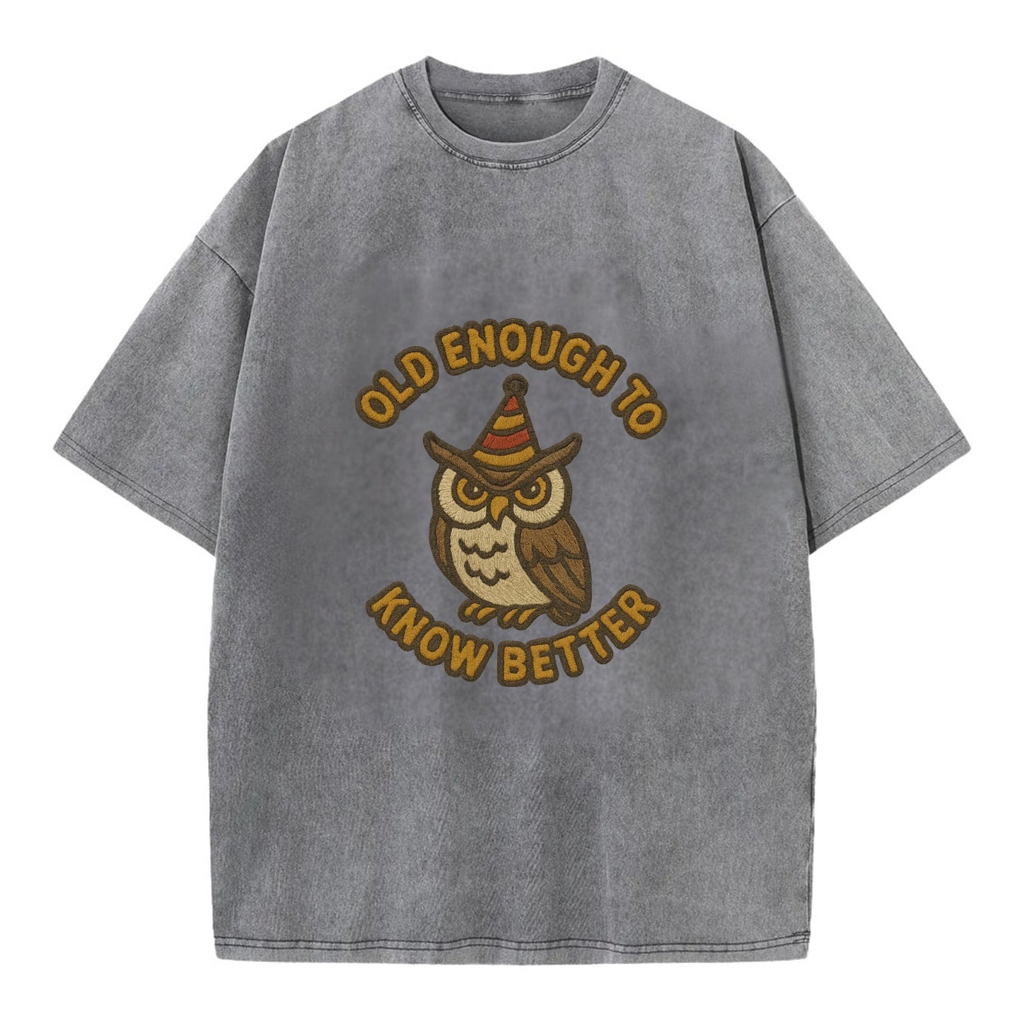 Old Enough To Know Better  - Vintage T-shirt - Grey