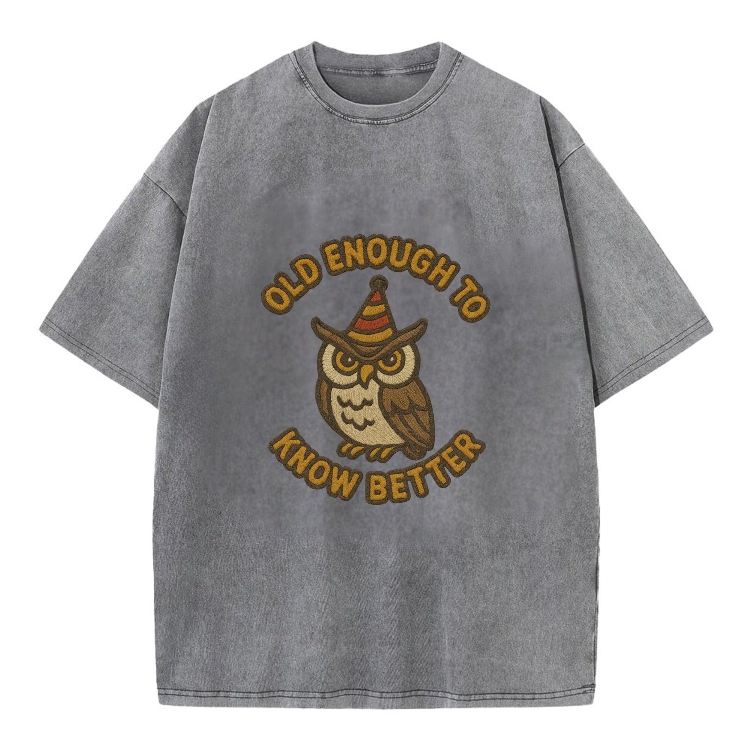 Old Enough To Know Better  - Vintage T-shirt - Grey