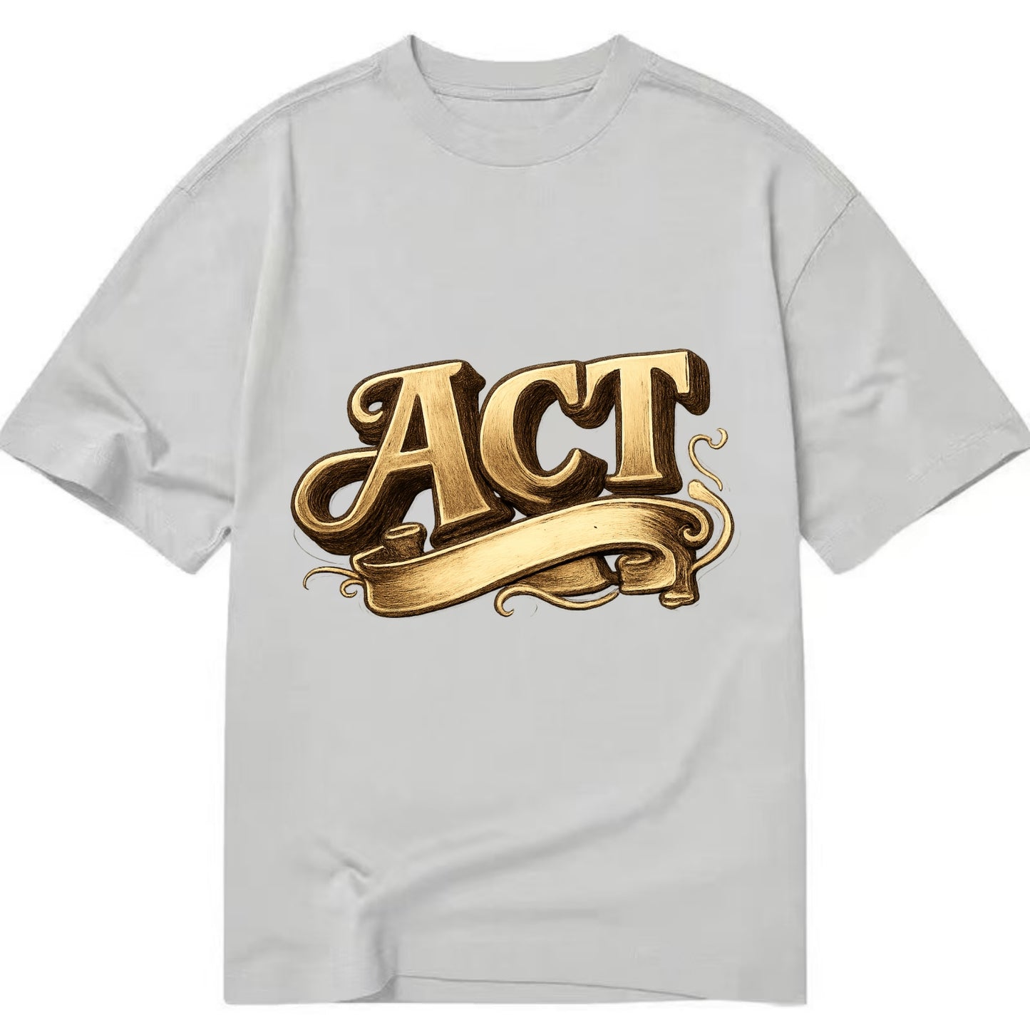 Bold typography design - "ACT" - take action, do something - Classic T-shirt - Grey