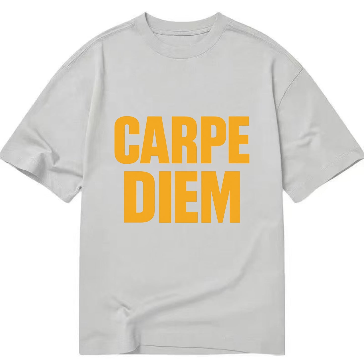 Bold typography design - "CARPE DIEM" - seize the day - Classic T-shirt - Grey