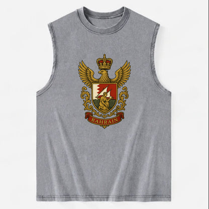 Bahrain Heritage Badge  - Vintage Washed Tank - Grey