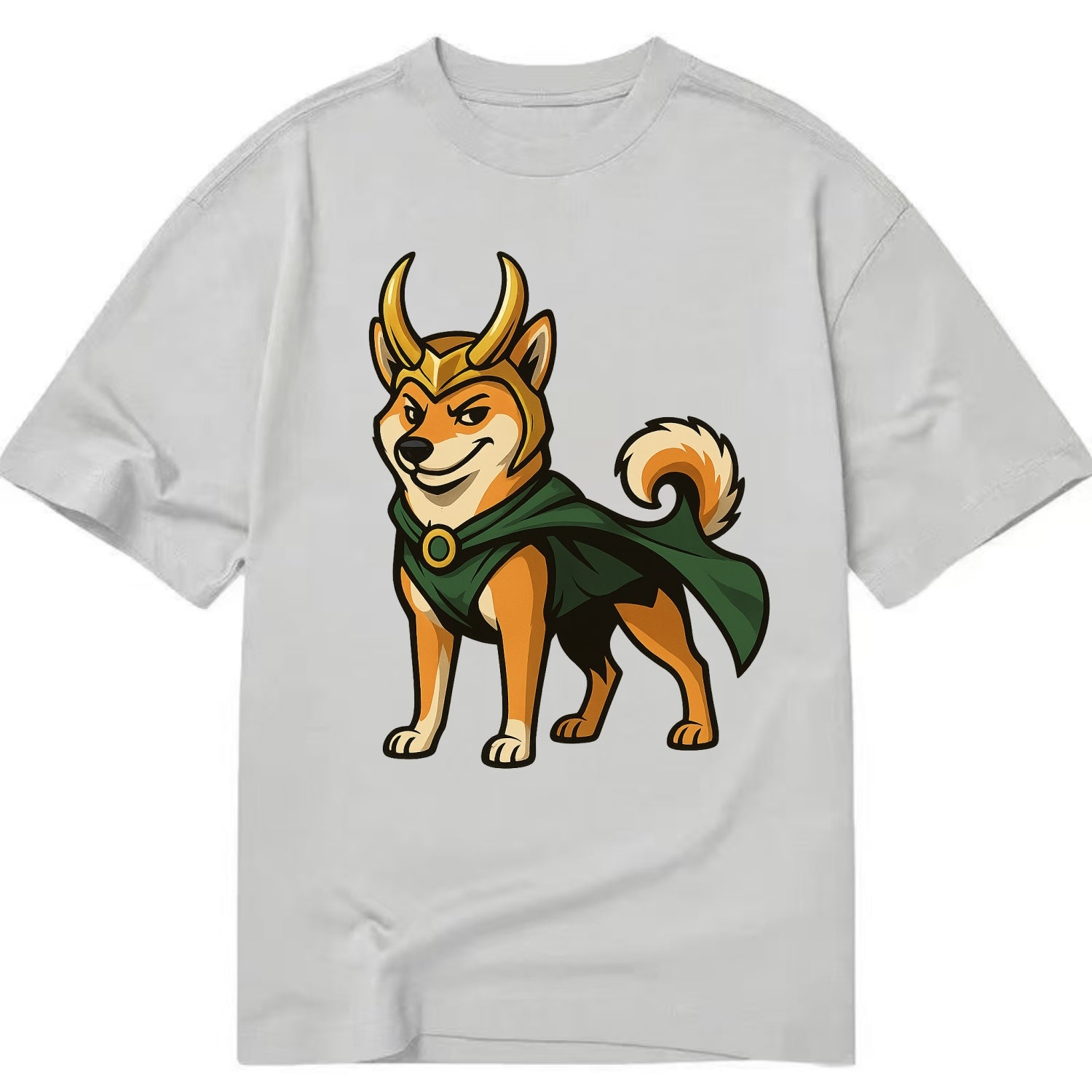 Shiba Inu Loki  - Classic T-shirt - Grey