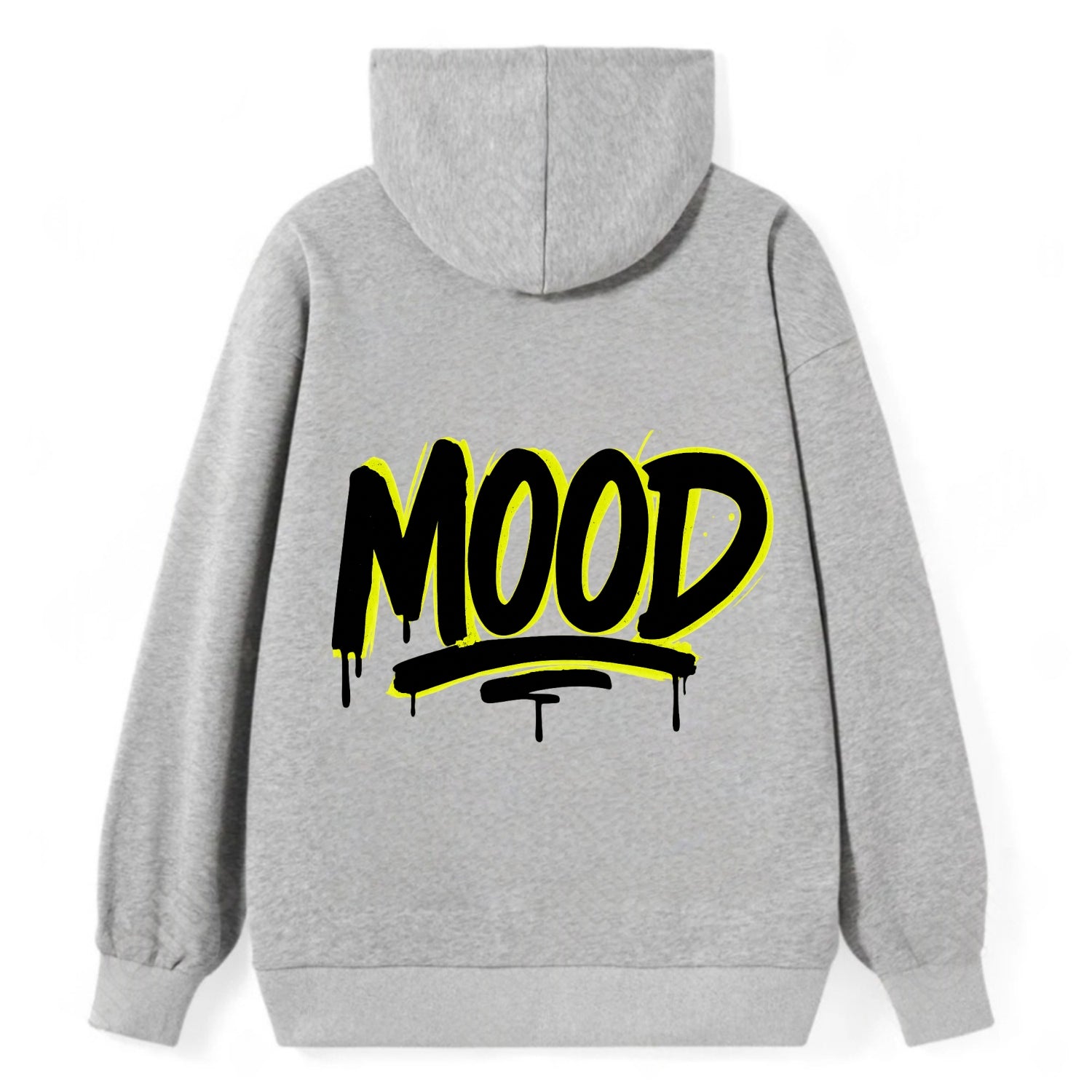 Bold typography design - "MOOD" - current state, feeling it - Classic Pullover Hoodie - Grey
