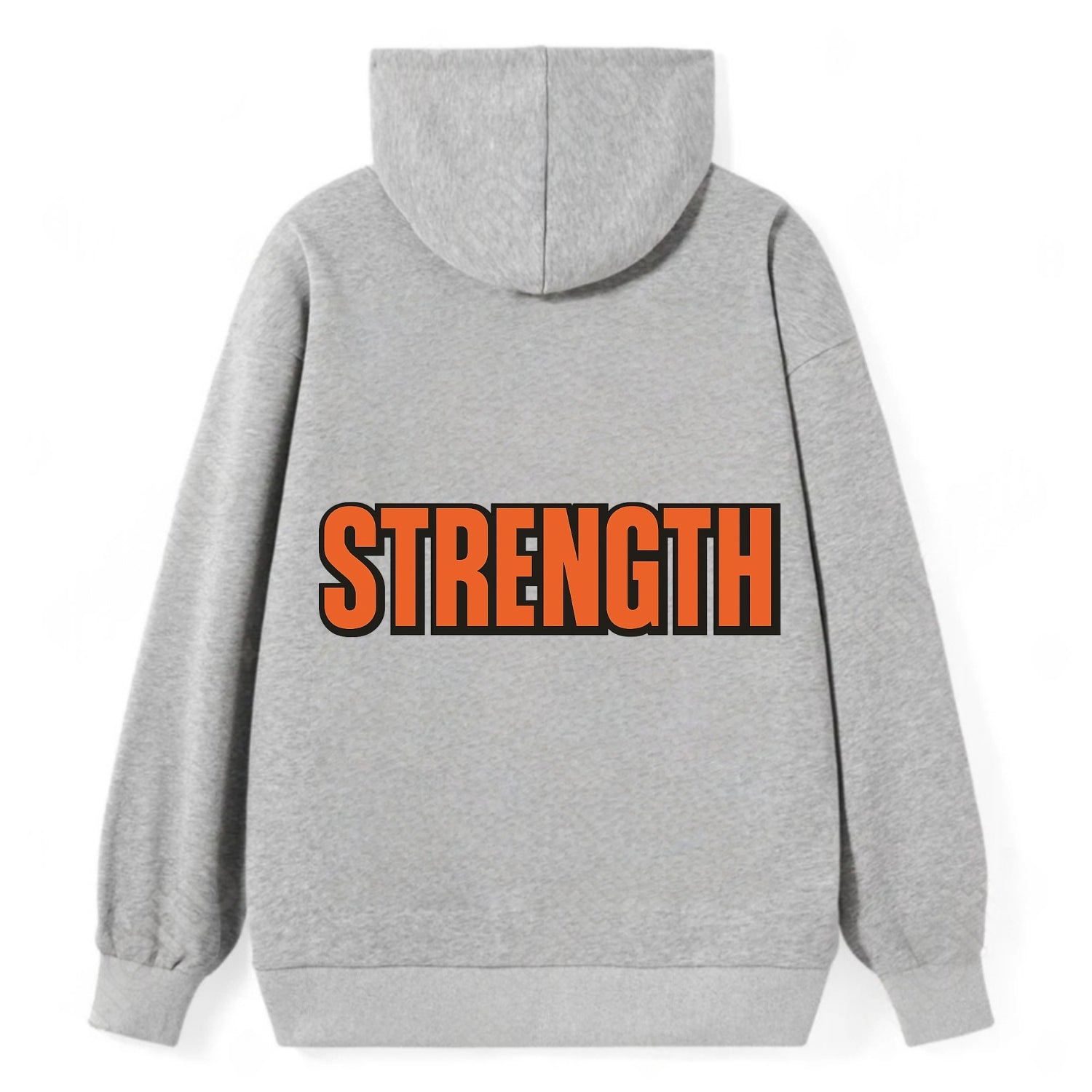 Bold typography design - "STRENGTH" - inner power, resilience, fortitude - Classic Pullover Hoodie - Grey