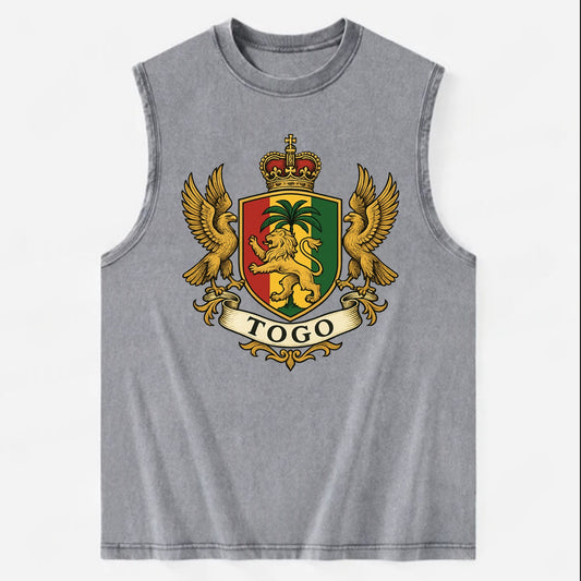 Togo Heritage Badge  - Vintage Washed Tank - Grey