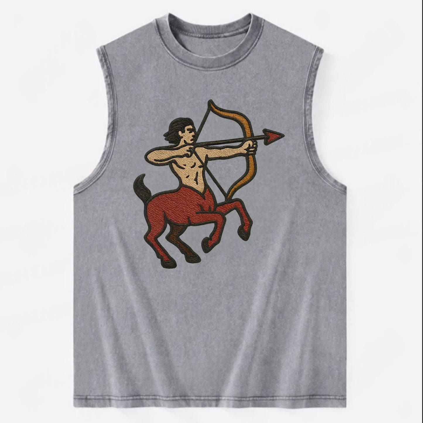 Sagittarius Arrow  - Vintage Washed Tank - Grey
