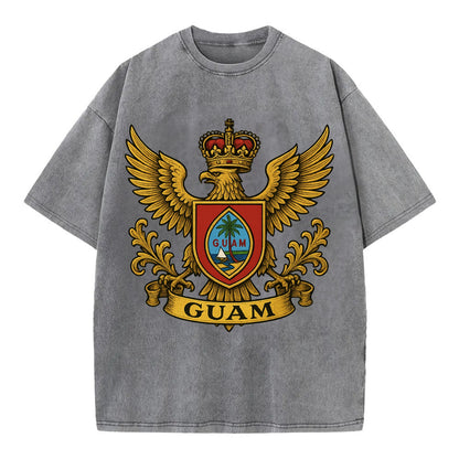 Guam Heritage Badge  - Vintage T-shirt - Grey