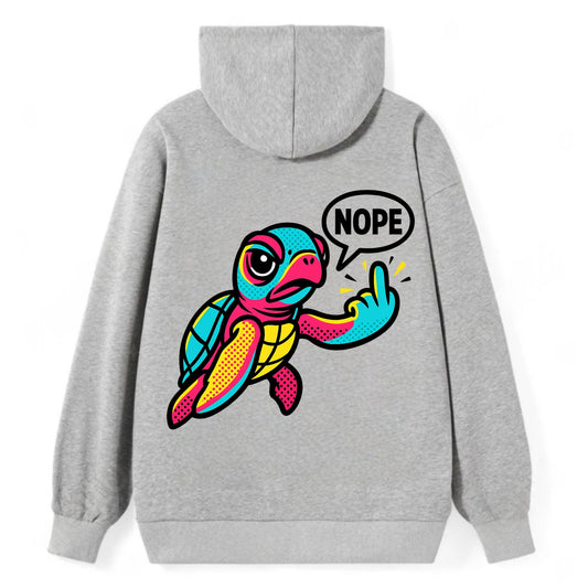 baby sea turtle swimming gracefully, one flipper extended sassily - Classic Pullover Hoodie - Grey