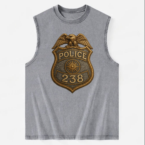 Police Badge  - Vintage Washed Tank
