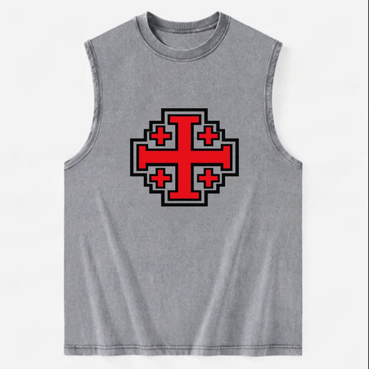 Heritage of Faith - Vintage Washed Tank - Grey