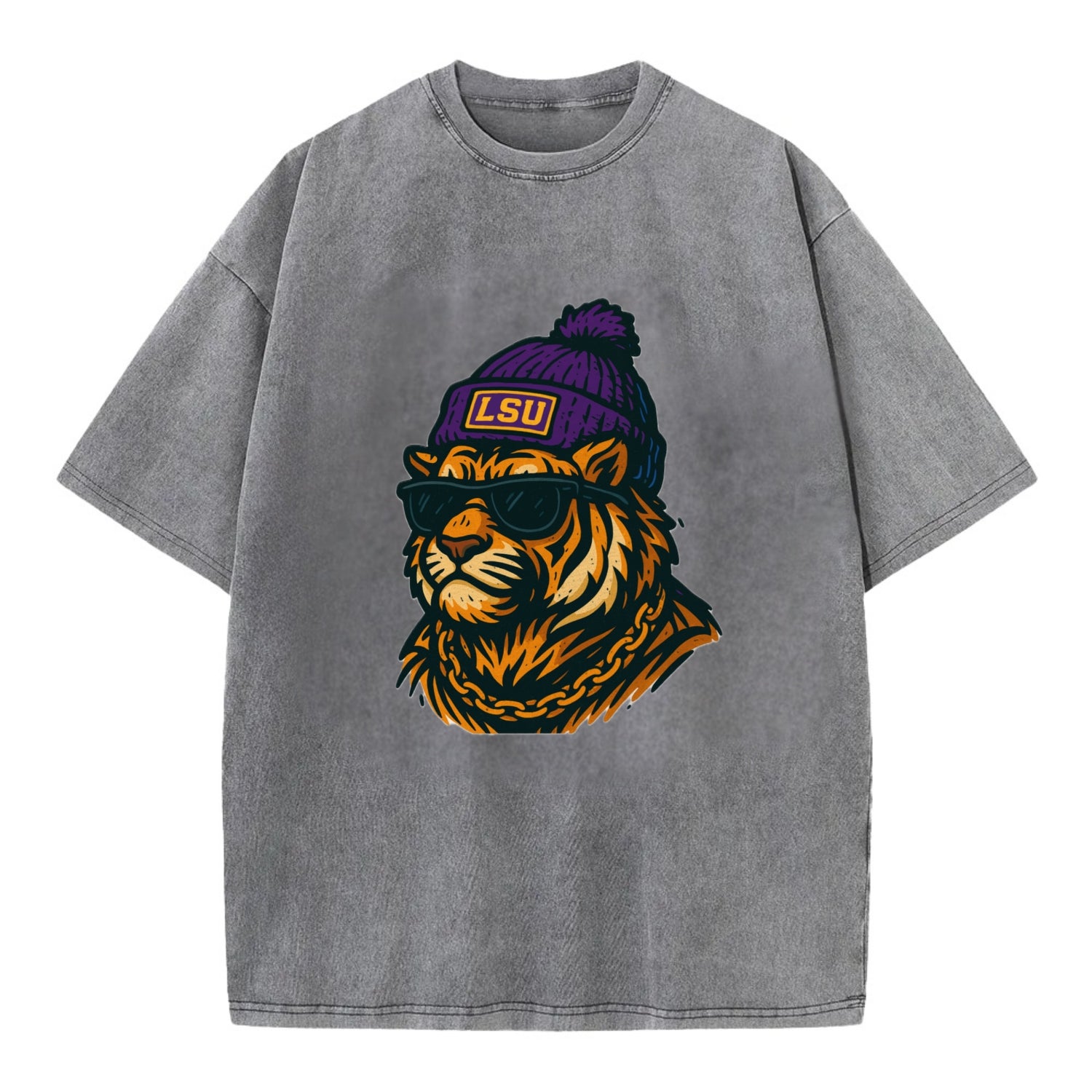 LSU Mike Tiger - Vintage T-shirt - Grey