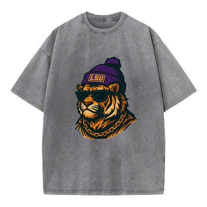 LSU Mike Tiger - Vintage T-shirt - Grey