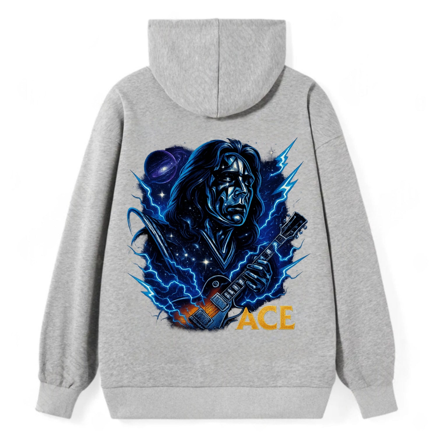 Cosmic Chrome Portrait - Classic Pullover Hoodie - Grey