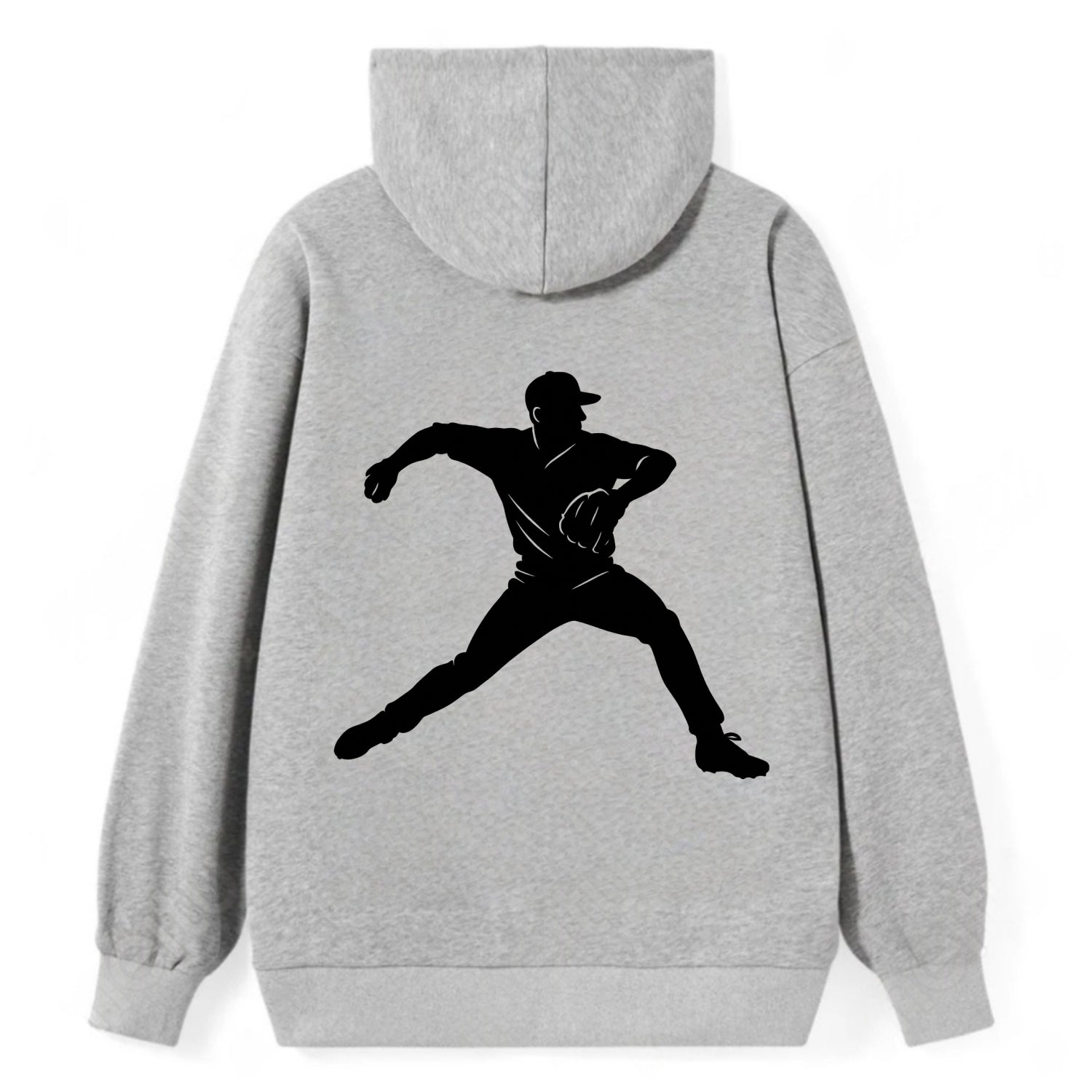 Baseball pitcher wind-up motion - Classic Pullover Hoodie - Grey