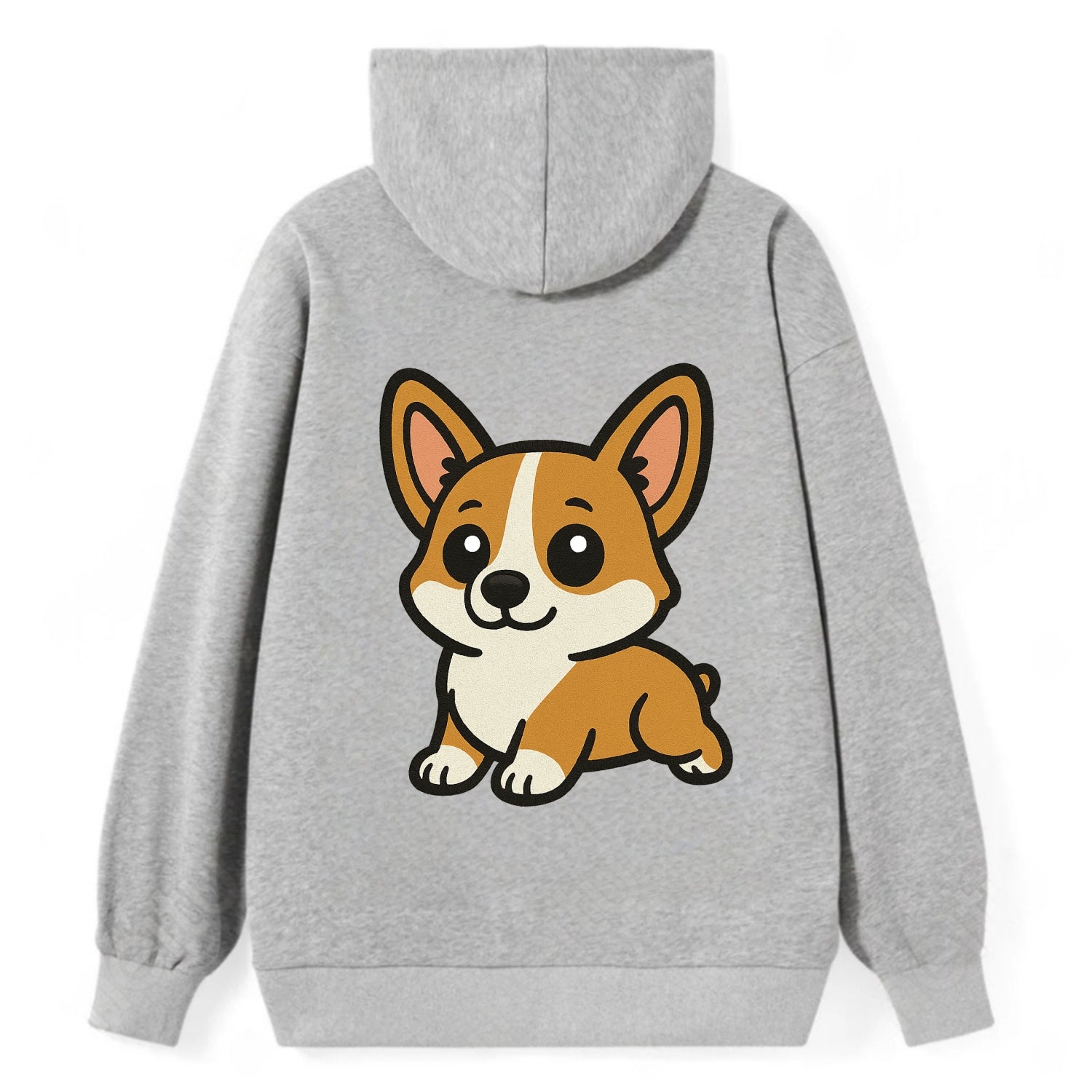 Corgi - Sploot lying position - Classic Pullover Hoodie - Grey