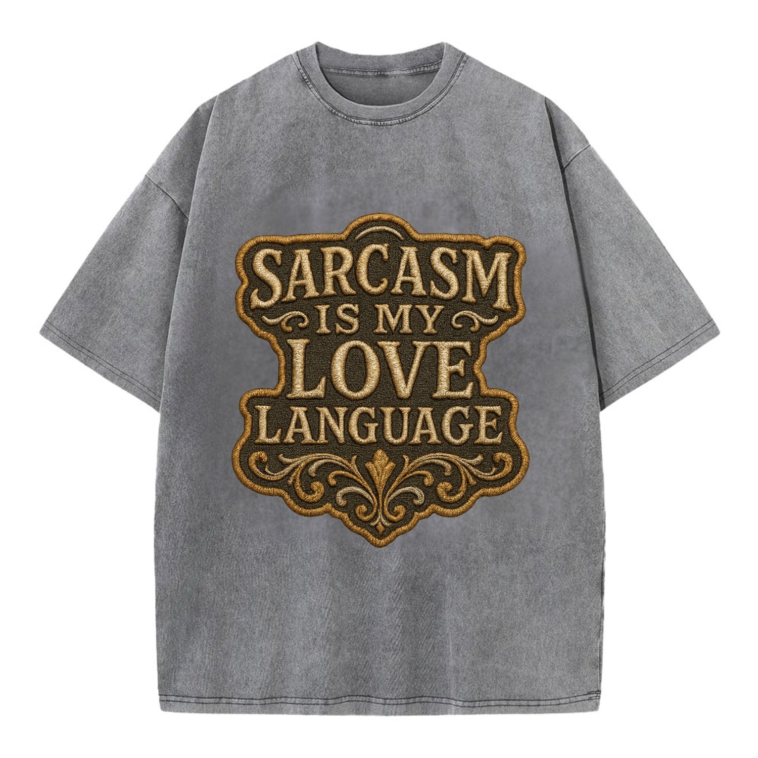 Sarcasm Is My Love Language  - Vintage T-shirt - Grey