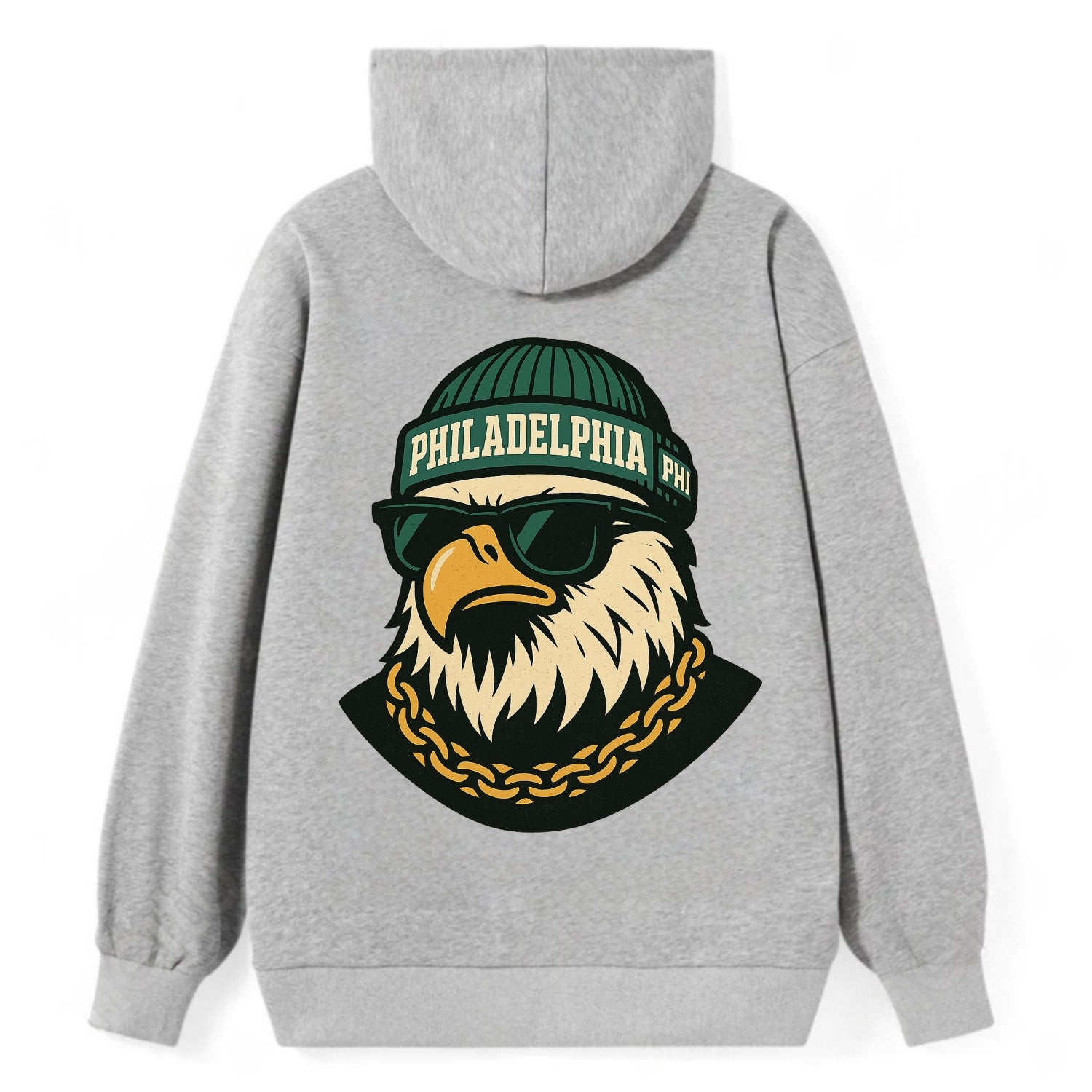 "eagle" "philadelphia" "phi" "green" "us East" - Classic Pullover Hoodie - Grey