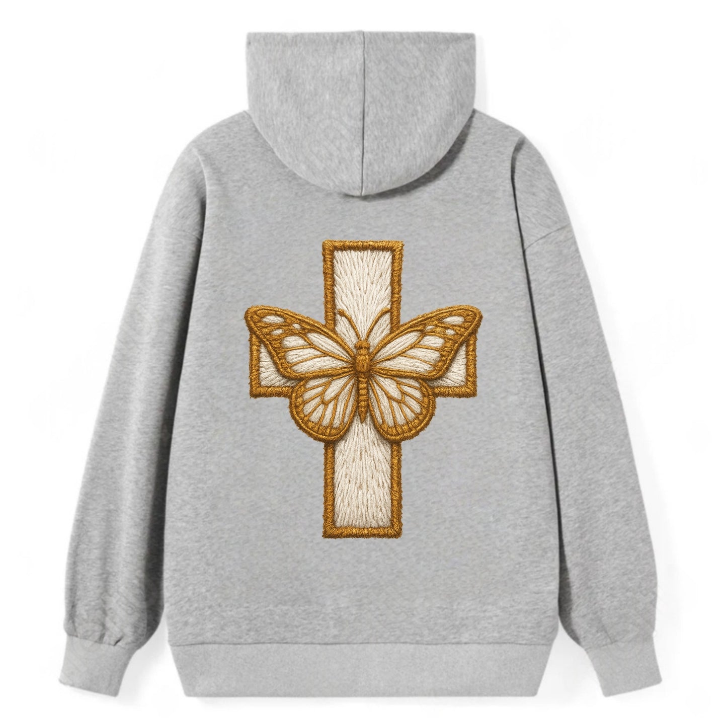Resurrection Cross  - Classic Pullover Hoodie - Grey