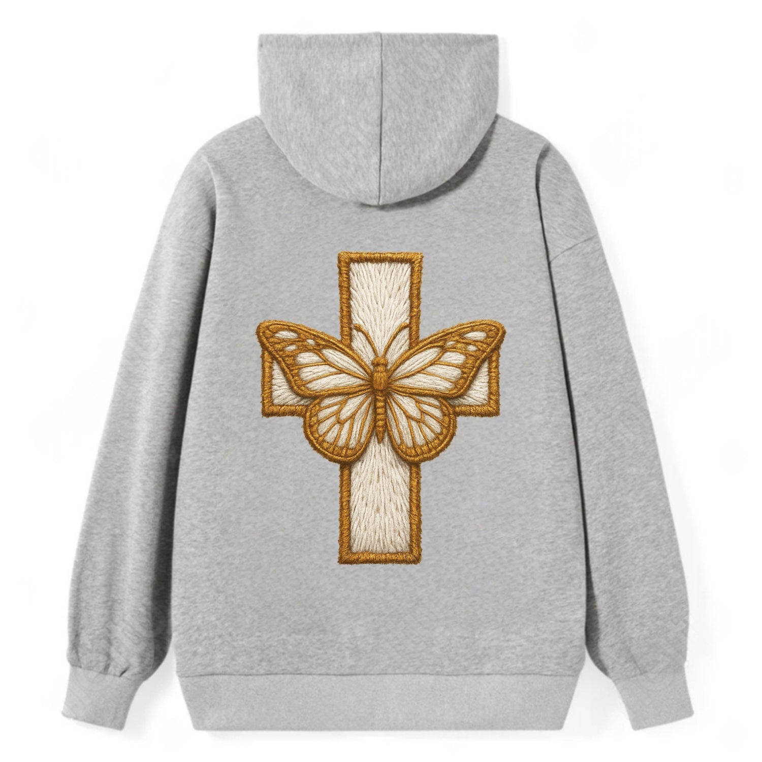 Resurrection Cross  - Classic Pullover Hoodie - Grey