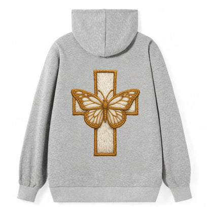 Resurrection Cross  - Classic Pullover Hoodie - Grey