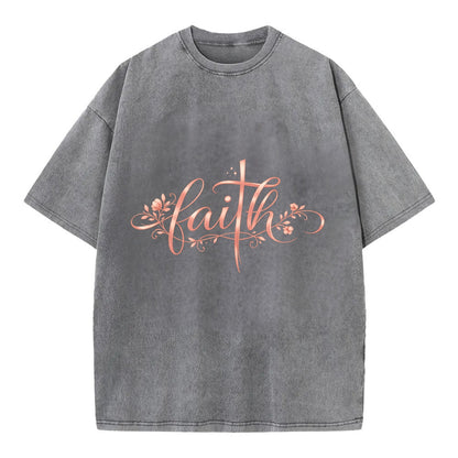 Faith - Vintage T-shirt - Grey