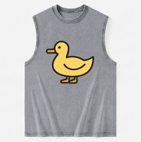 Duck - Yellow mallard flat side profile - Vintage Washed Tank