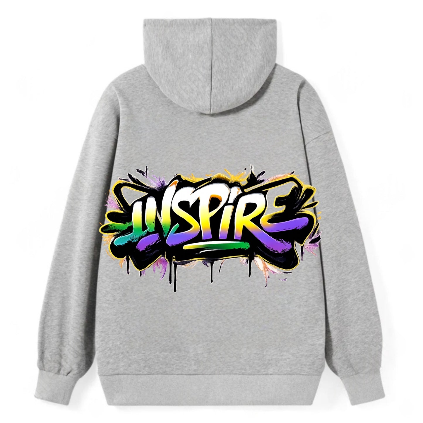 Bold typography design - "INSPIRE" - motivating others, being the spark - Classic Pullover Hoodie - Grey
